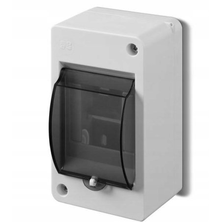 S-3 MINI ROZDZIELNIA PLASTIKOWA NT 3M 1X 3M N+PE IP30 IK05 140X82X84 DRZWI DYMNE BIAŁY