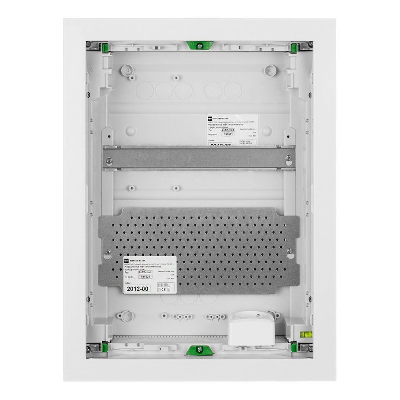 MSF RP ROZDZIELNIA PLASTIKOWA MULTIMEDIALNA PT 28M 2X 12M Z PŁYTĄ IP30 478X358X94 DRZWI METAL BIAŁY