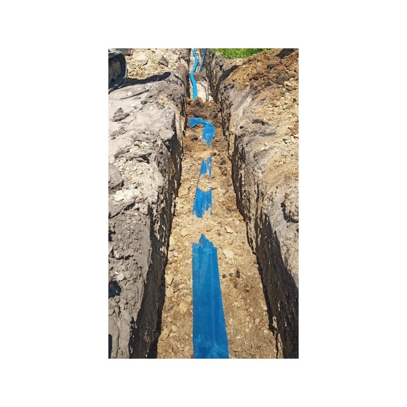 Folia taśma ostrzegawcza kablowa niebieska szer 20cm dł 100m