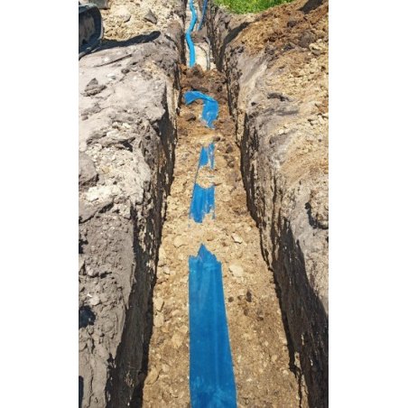 Folia taśma ostrzegawcza kablowa niebieska szer 20cm dł 100m