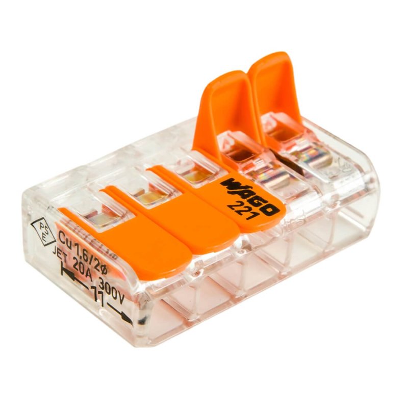 WAGO SZYBKOZŁĄCZKA UNIWERSALNA DRUT/LINKA 221-415 25szt